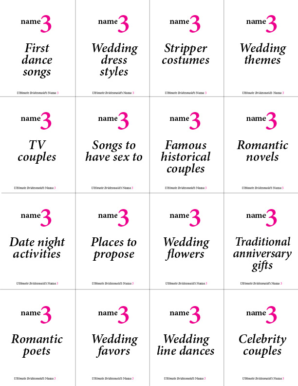 Five Second Rule Ultimate Bridesmaid