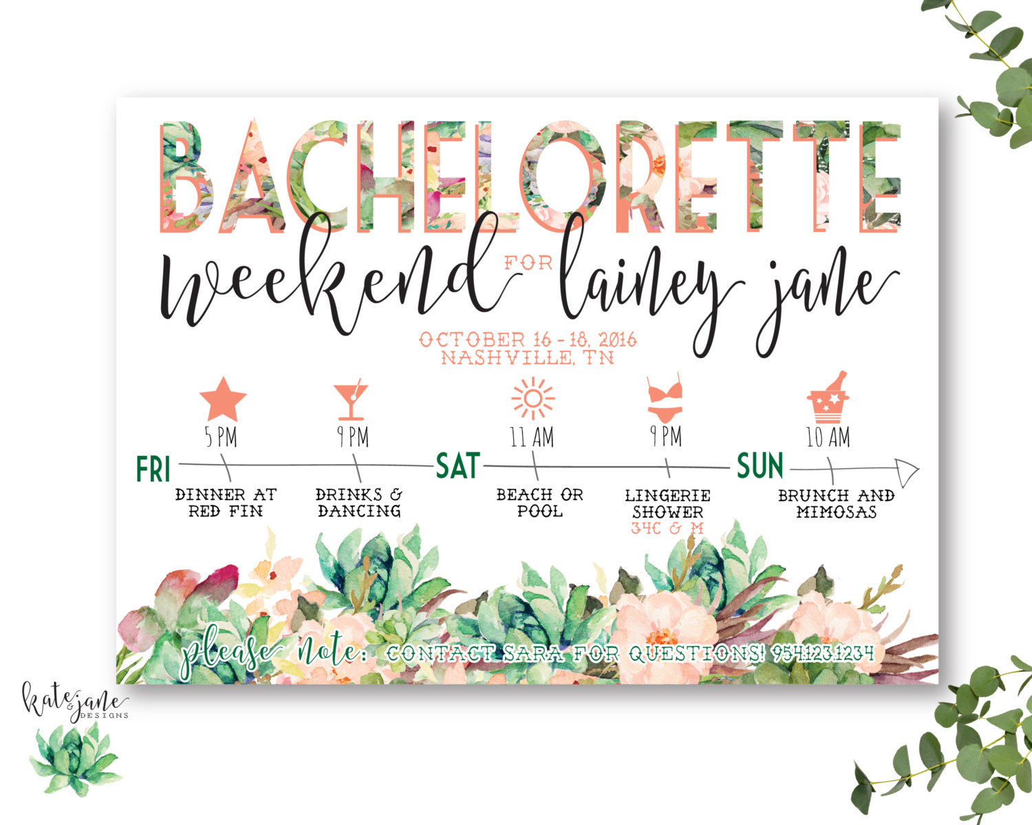 Bachelorette Weekend Invitations 5